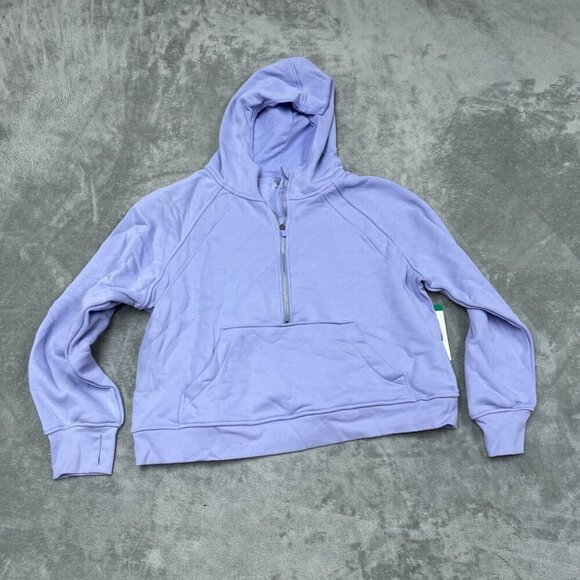 Danskin Lavender Mixed Rib Cozy Half Zip Hoodie XL NWT 6400 - Picture 1 of 9